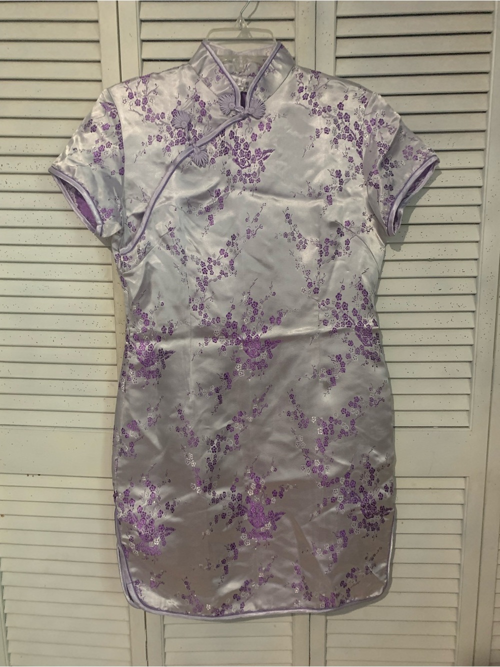 Youth XL Asian Chinese Mandarin Traditional Style Dress Short Sleeve